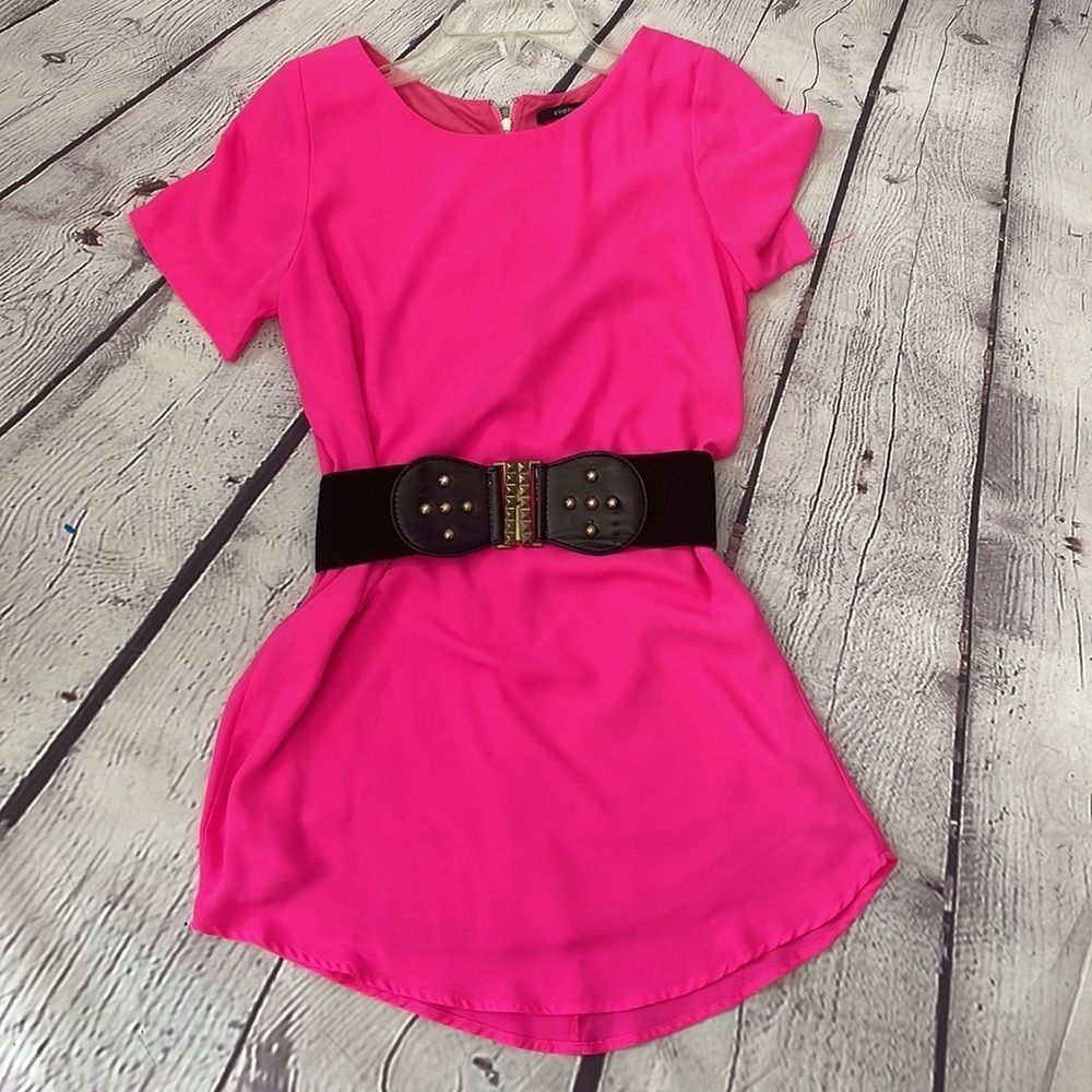 Tunic dress hot pink size S.